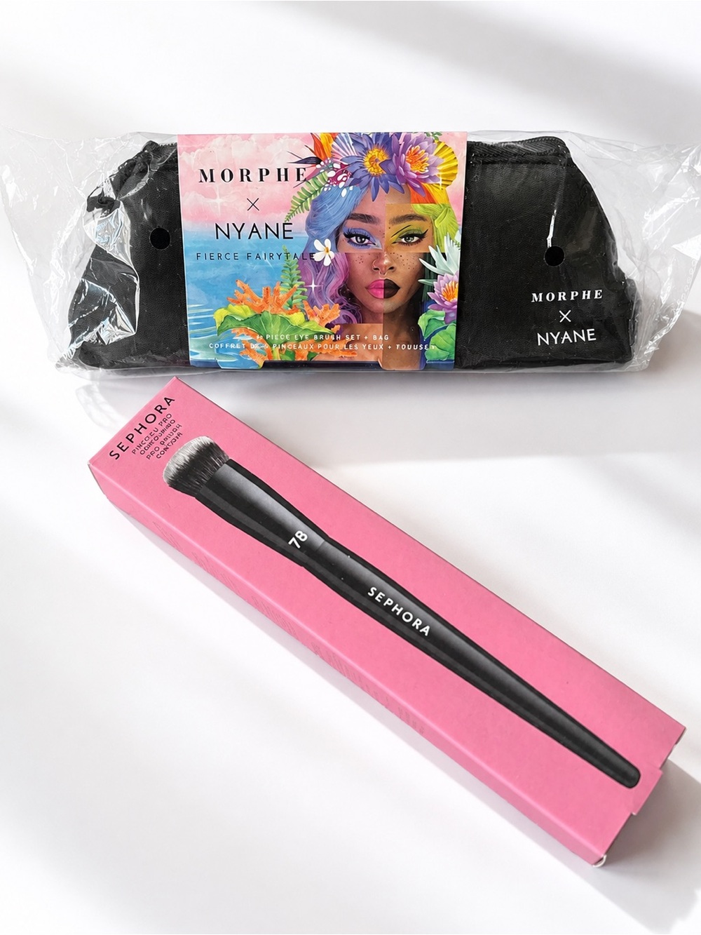 Morphe x Nyane Eye Brush Set & Cosmetic Bag ✨ Limited Edition Beauty Bundle NIB